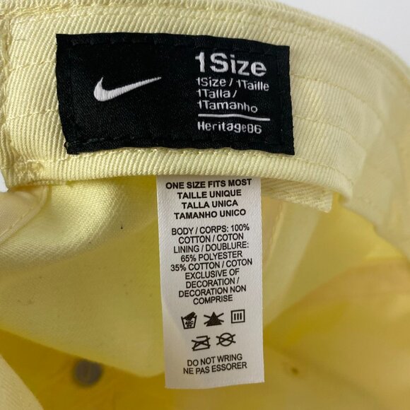 Nike Heritage86 Hat Cap 1SIze Adjustable Yellow Futura 913011-744 - Picture 9 of 10